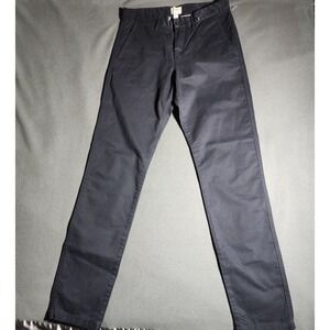 H&M LOGG Pants Women Size 29 Black Chino Belt Loops Zip Button Casual
